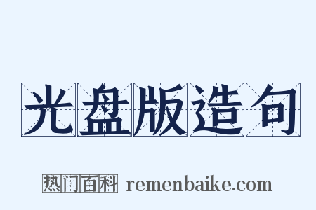 光盘版造句是什么意思的图片